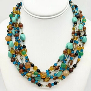 Mei Fa Vintage Beaded Multi-Strand Necklace